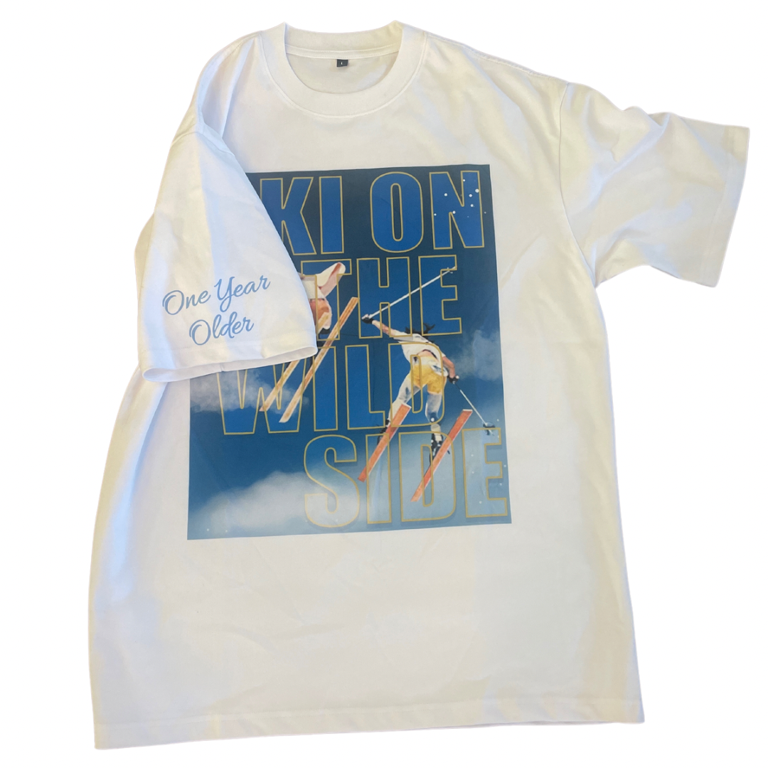 SKI ON THE WILD SIDE T-SHIRT (WHITE)
