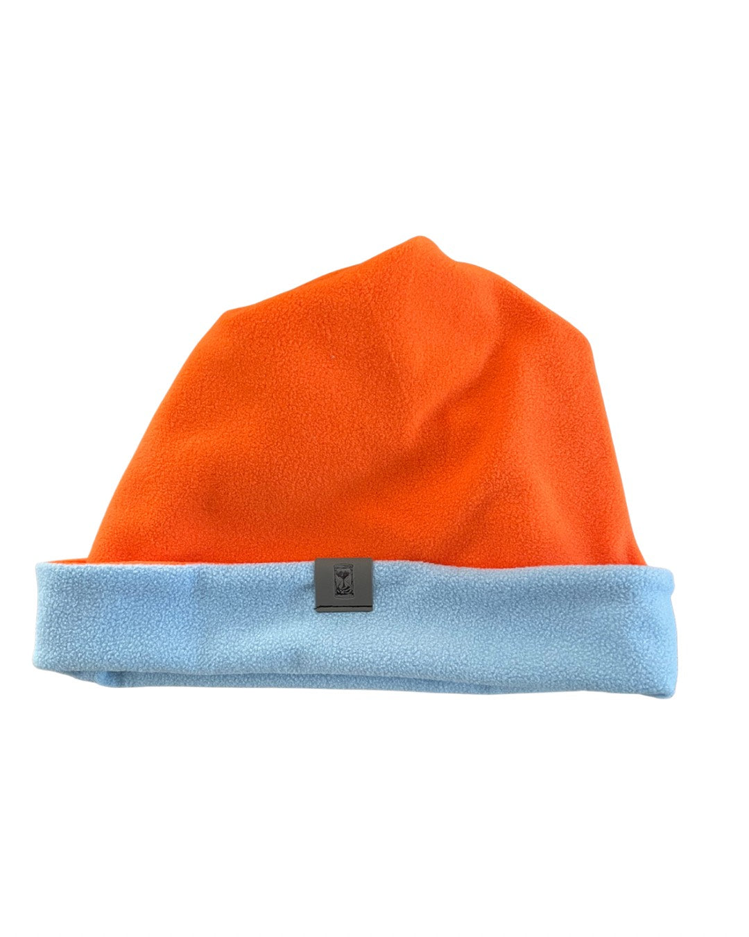 FLEECE "STORM" BEANIE // SUNRISE ORANGE AND BLUE