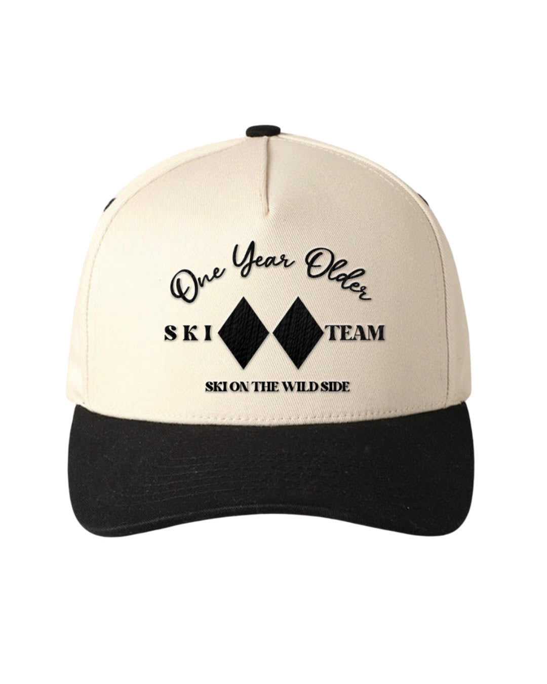 EMBROIDERED SKI TEAM HAT // ADJUSTABLE STRAP