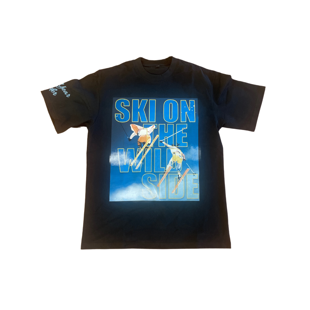 SKI ON THE WILD SIDE T-SHIRT (BLACK)