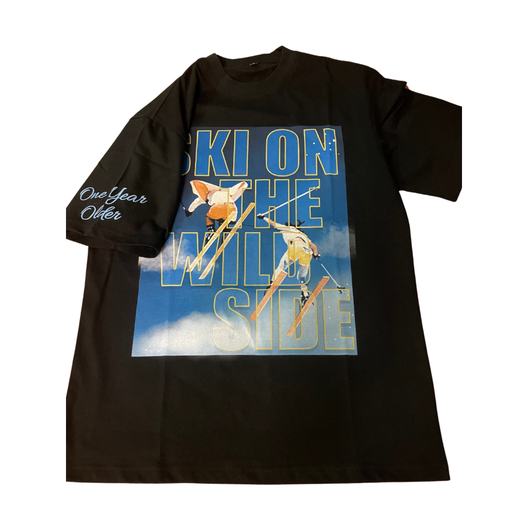 SKI ON THE WILD SIDE T-SHIRT (BLACK)