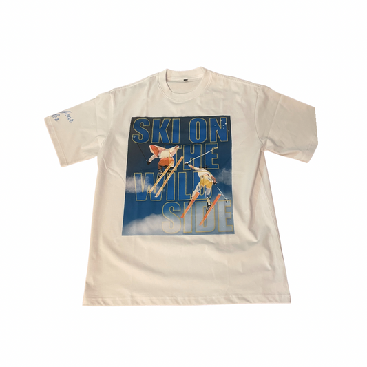 SKI ON THE WILD SIDE T-SHIRT (WHITE)
