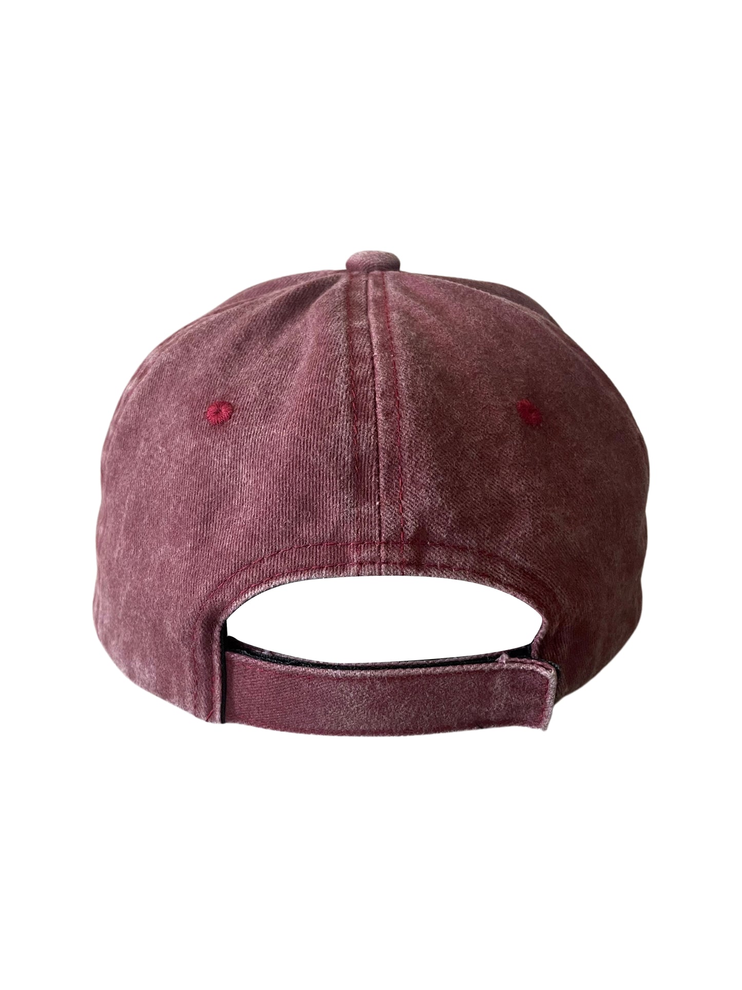 PREMIUM DAD HAT // ACID WASHED // VELCRO STRAP (RED WINE)